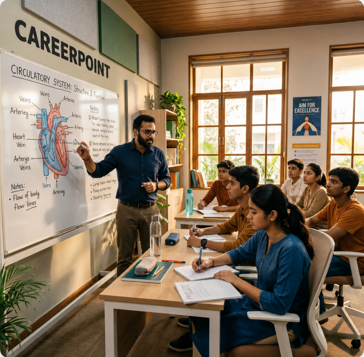 Modern classroom at Career Point Ahmedabad